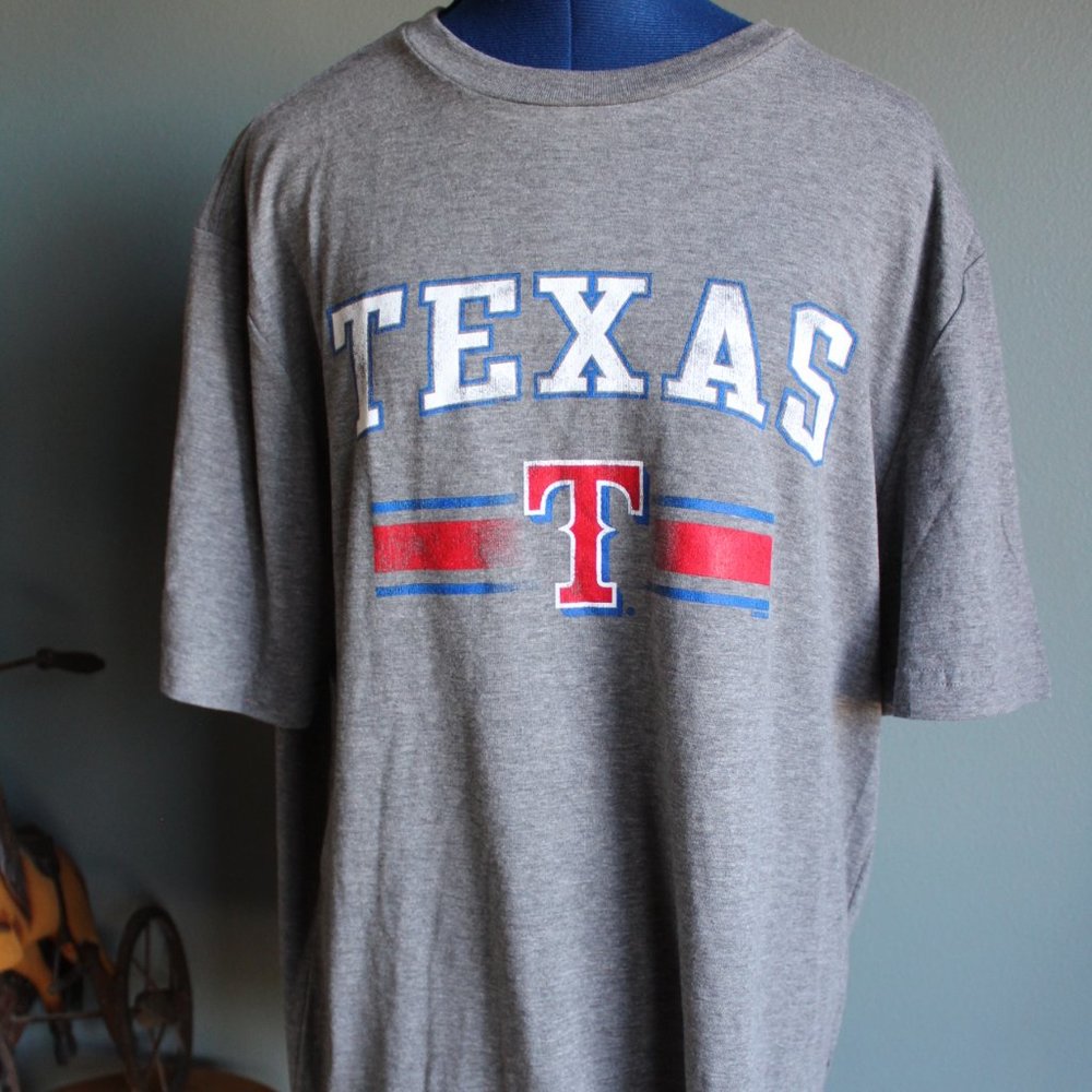 Baseball Genuine Merchandise Men's Gray Short Sleeve Texas T, T-Shirt ~L~